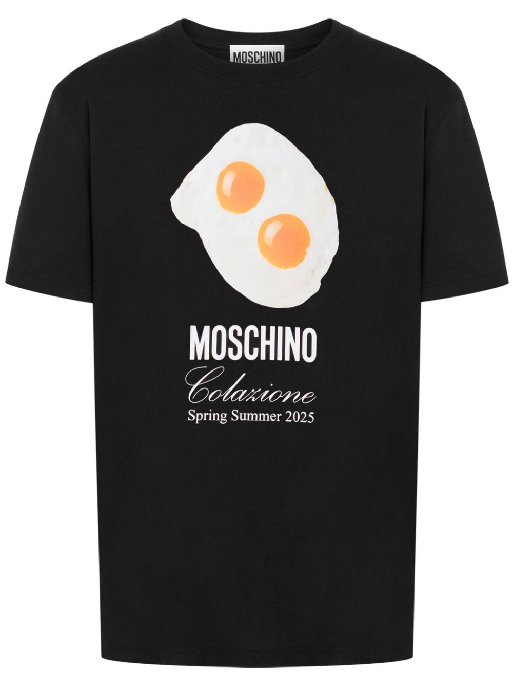 egg-print T-shirt