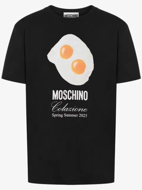 Moschino playera con estampado de huevo