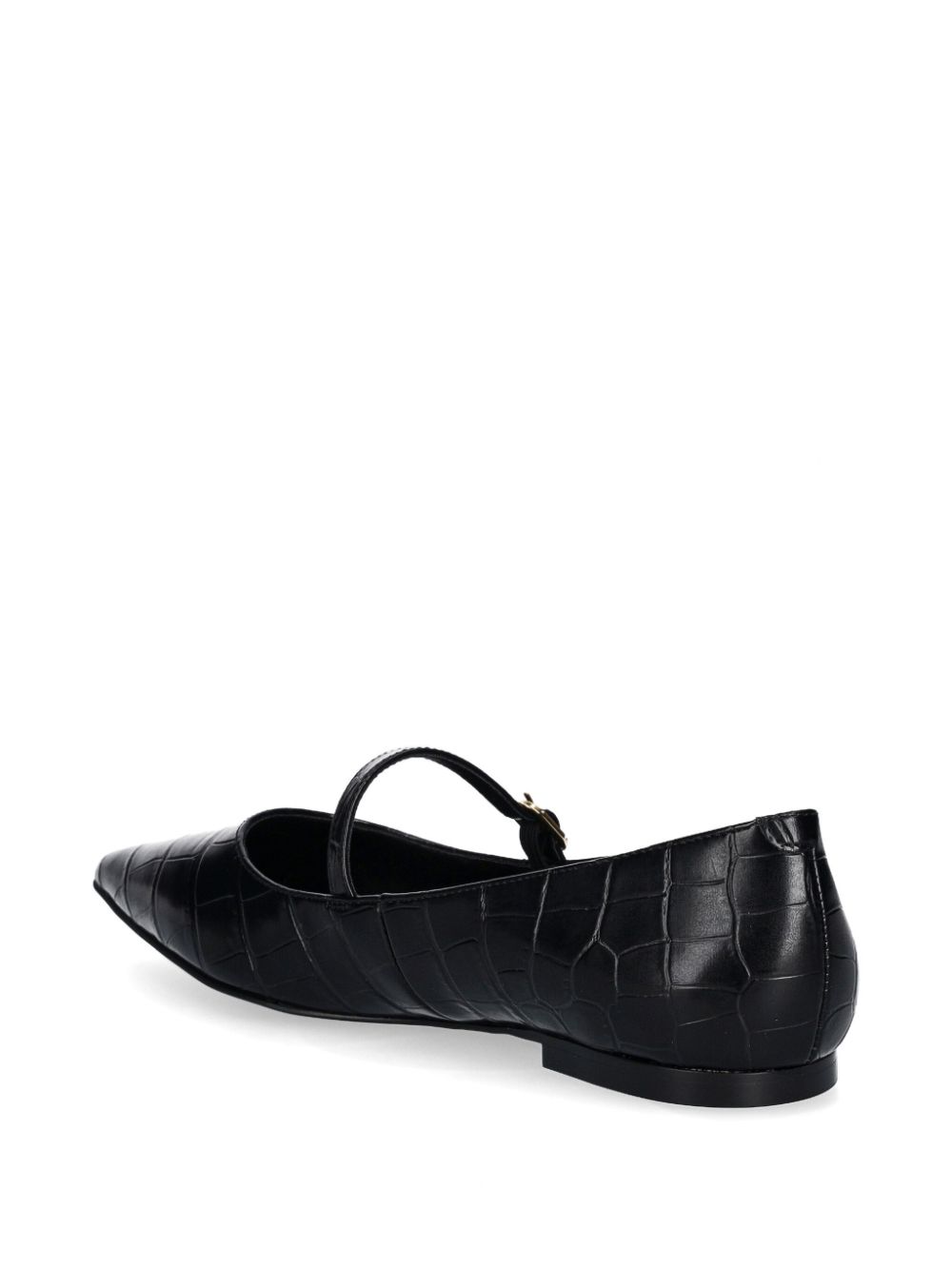 TWINSET crocodile-effect ballet flats Black