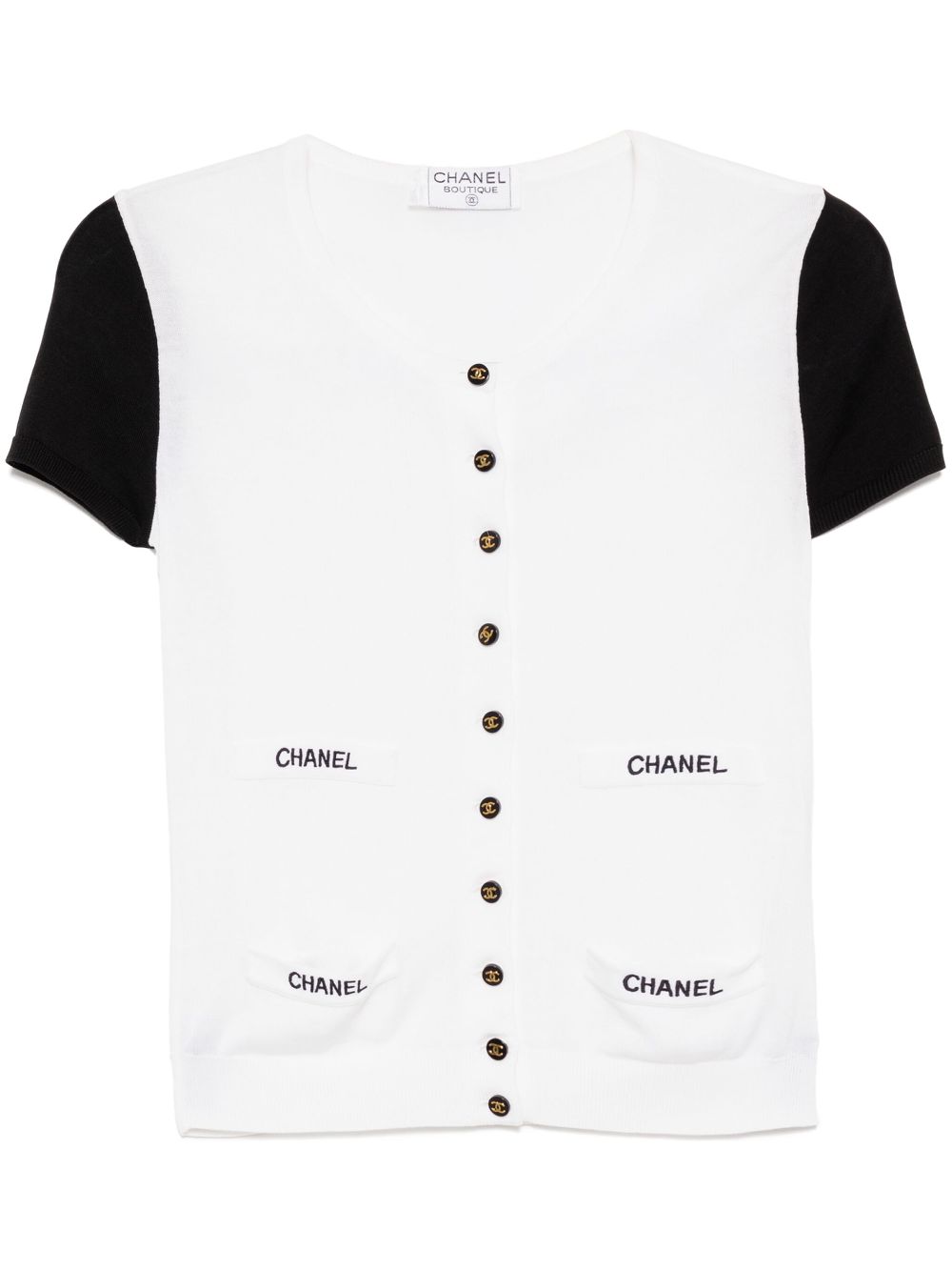 Affordable HOT SALE CHANEL 1990-2000s short-sleeved cardigan Women