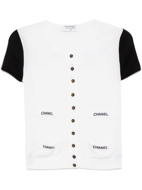 HOT SALE CHANEL 1990-2000s short-sleeved cardigan Women