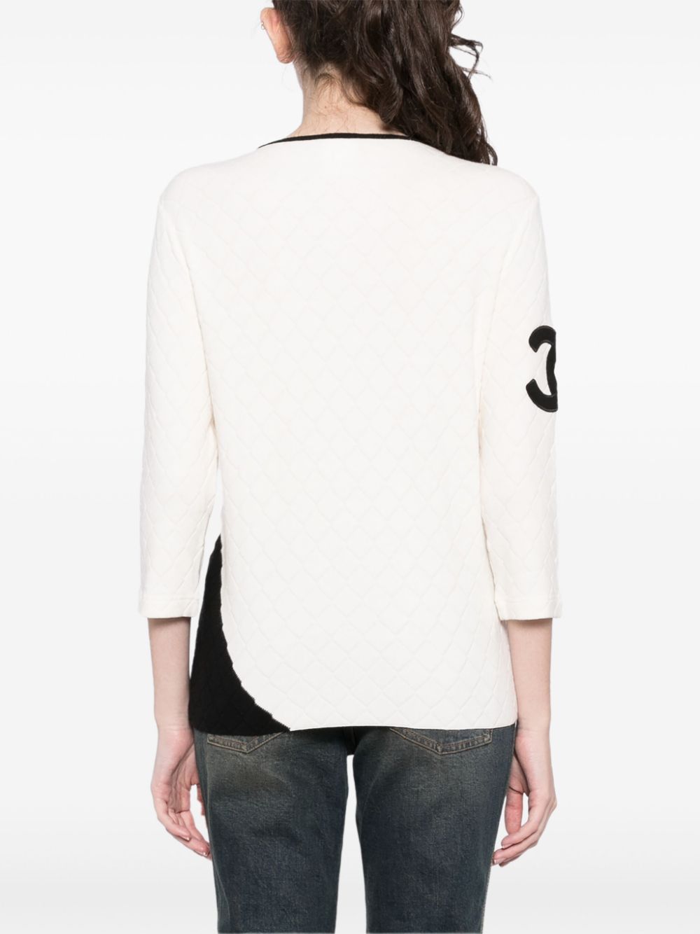 Affordable HOT SALE CHANEL 2005 diamond-pattern jumper Women