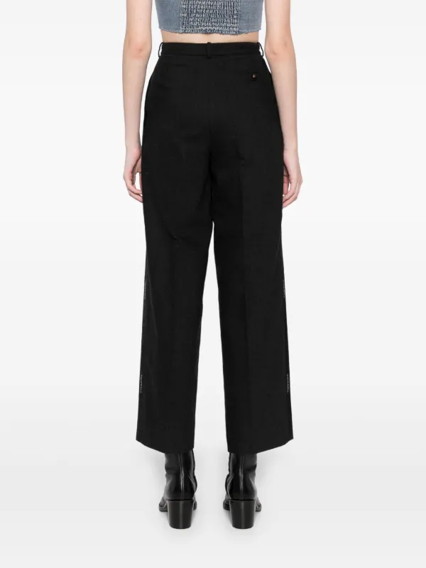 CHANEL Pre-Owned 1990-2000s ロゴテープ パンツ | グレー | FARFETCH JP