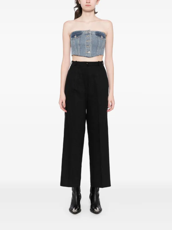 CHANEL Pre-Owned 1990-2000s ロゴテープ パンツ | グレー | FARFETCH JP