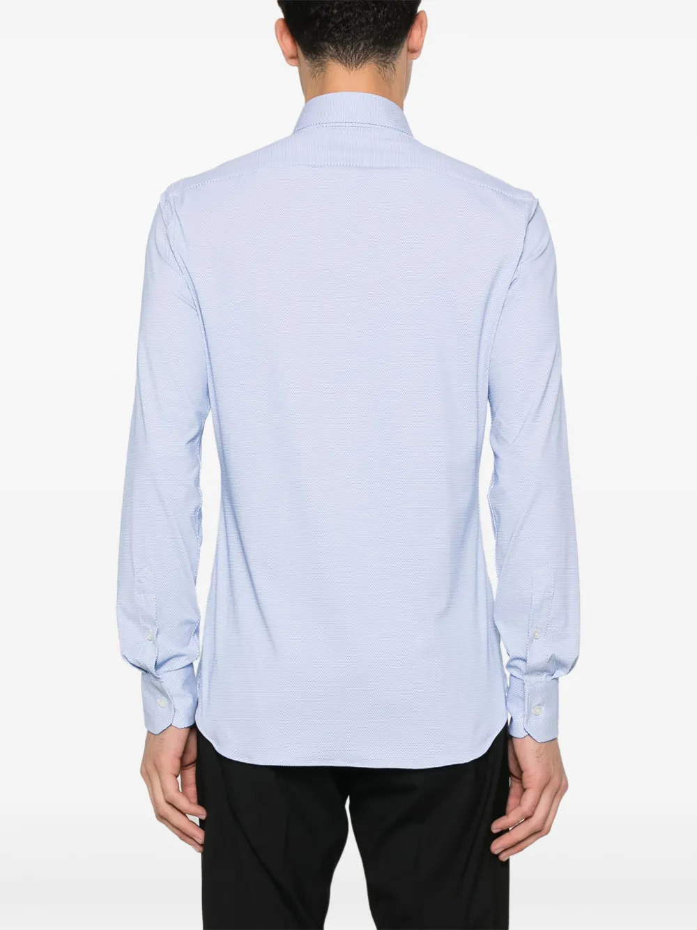 Xacus Overhemd met jacquard Blauw