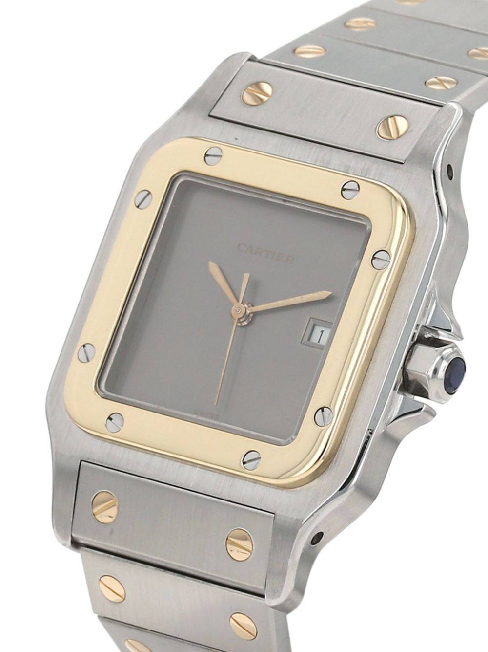 Cartier 1990 pre-owned Santos horloge 41 mm - Grijs