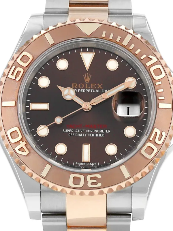 Rolex 2016 pre owned Yacht Master 40mm unisex stainless steel Gold One Size Brown