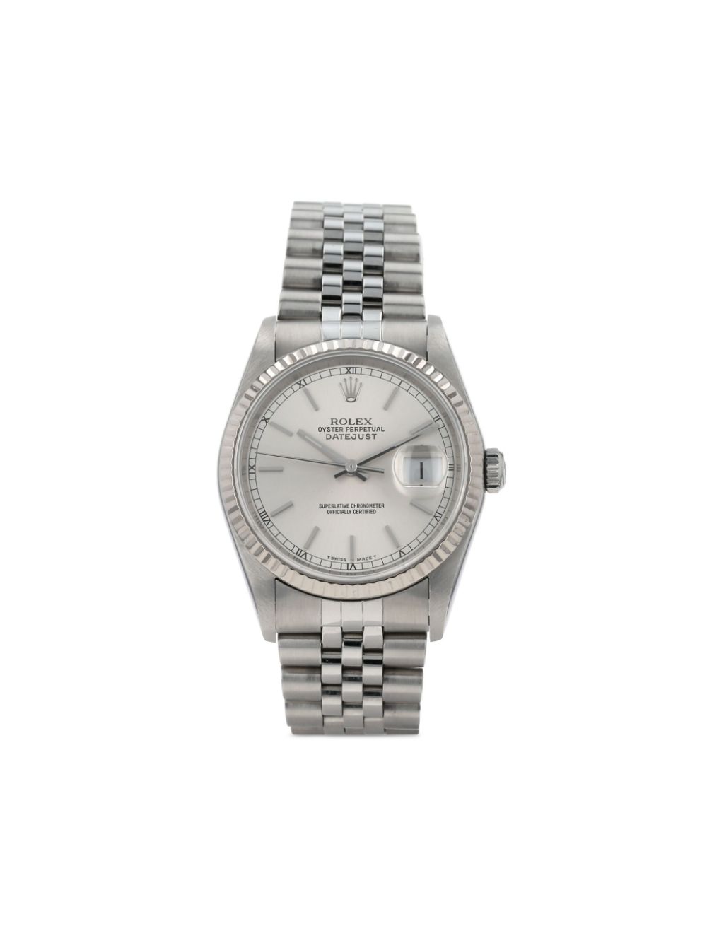 Rolex 2001 pre-owned Datejust 36mm - White