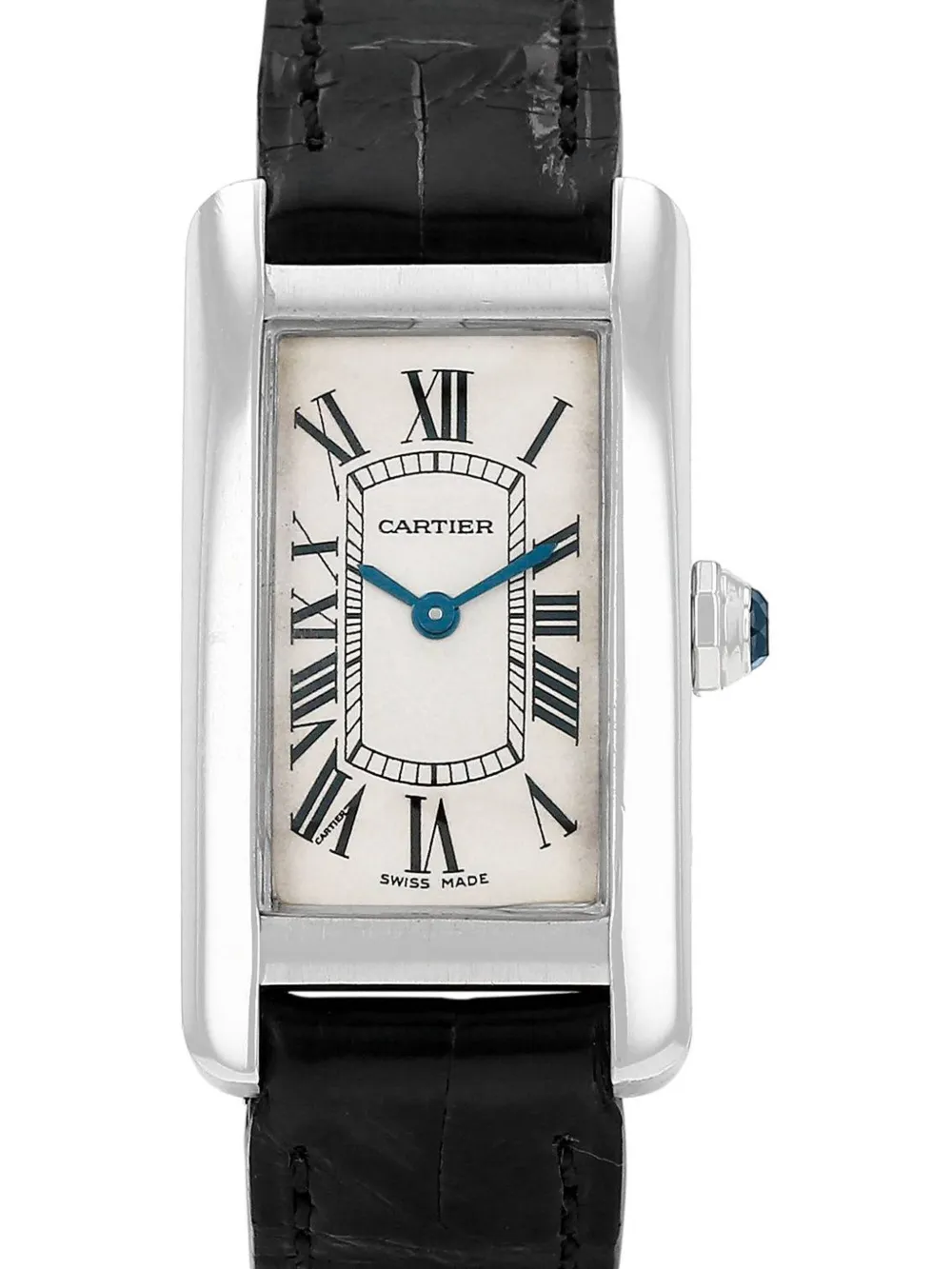 Pre-owned Cartier 2000s  Tank Américaine 35mm In White