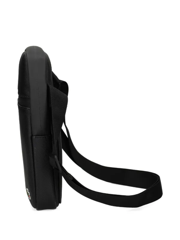 Lacoste Embroidered Logo Shoulder Bag | Black | FARFETCH
