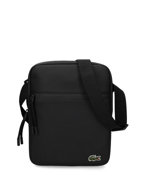 Lacoste Embroidered Logo Shoulder Bag | Black | FARFETCH