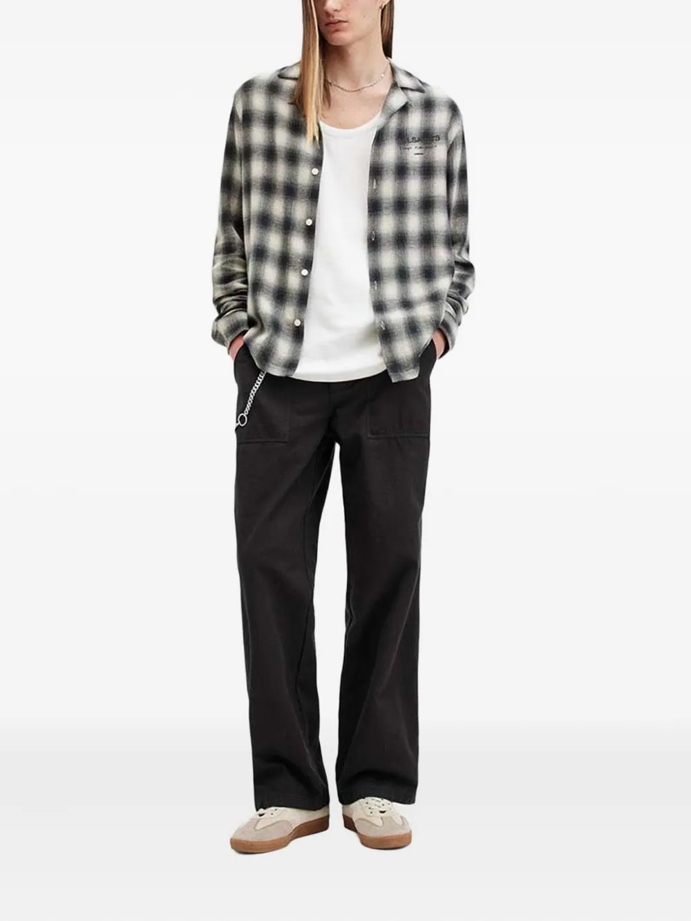AllSaints organic cotton trousers - Zwart