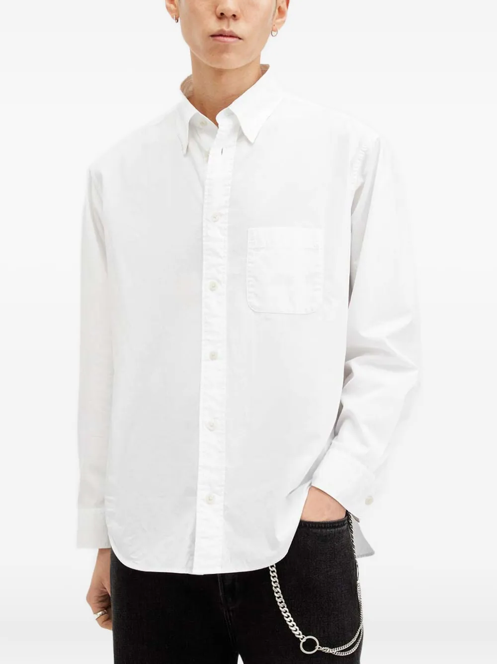 AllSaints Sutta ロングスリーブ シャツ - ホワイト AllSaints Sutta ロングスリーブ シャツ - ホワイト