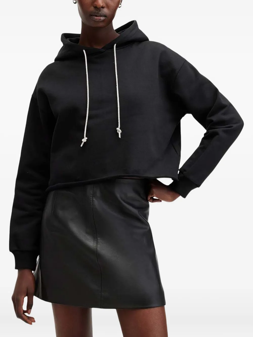 AllSaints Pippa クロップド パーカー - ブラック AllSaints Pippa クロップド パーカー - ブラック