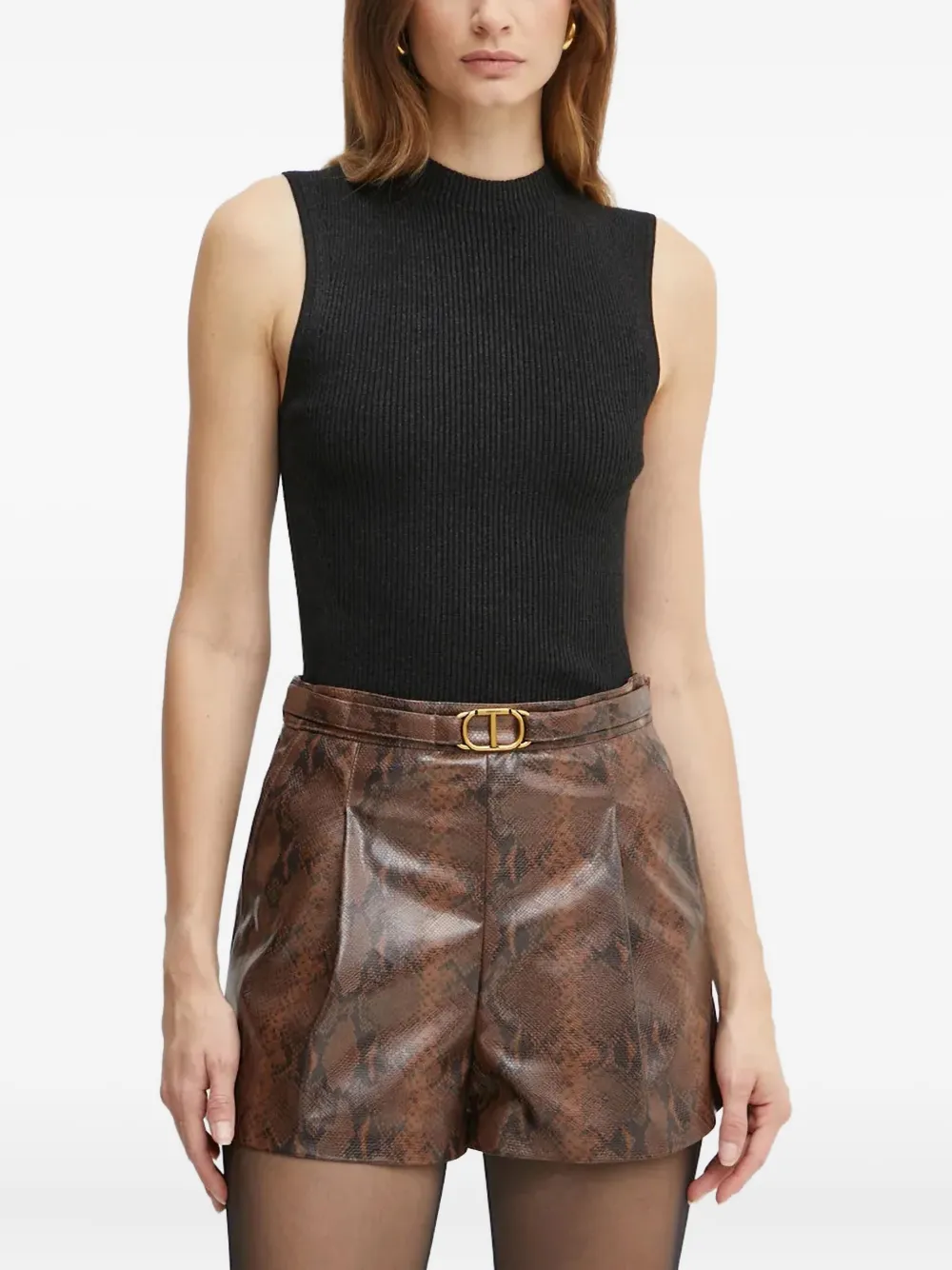 BOSS Fusoni ribbed sleeveless tank top - Nero