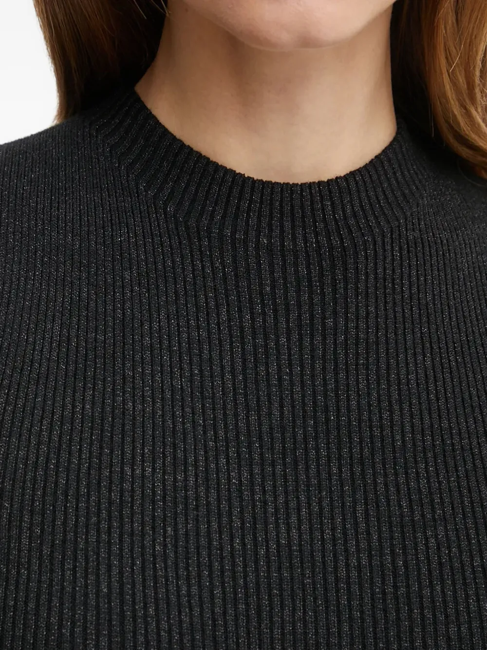 BOSS Fusoni geribbelde mouwloze tanktop Zwart