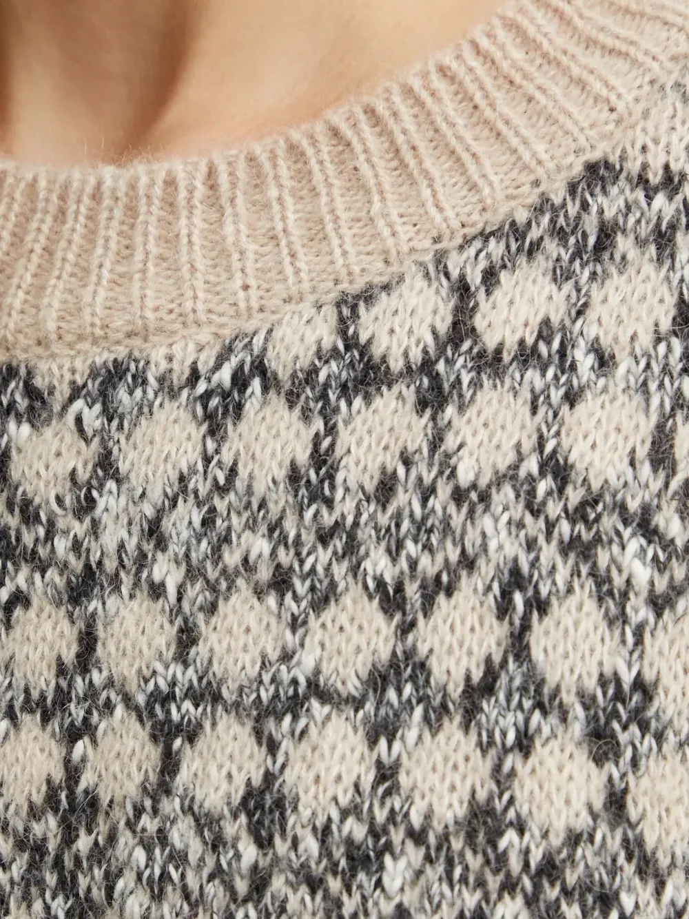 BOSS Trui met patroon Beige