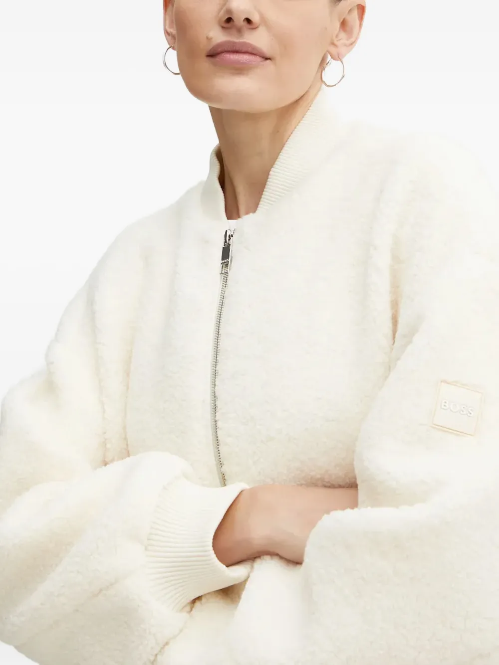 BOSS Jack met rits Wit