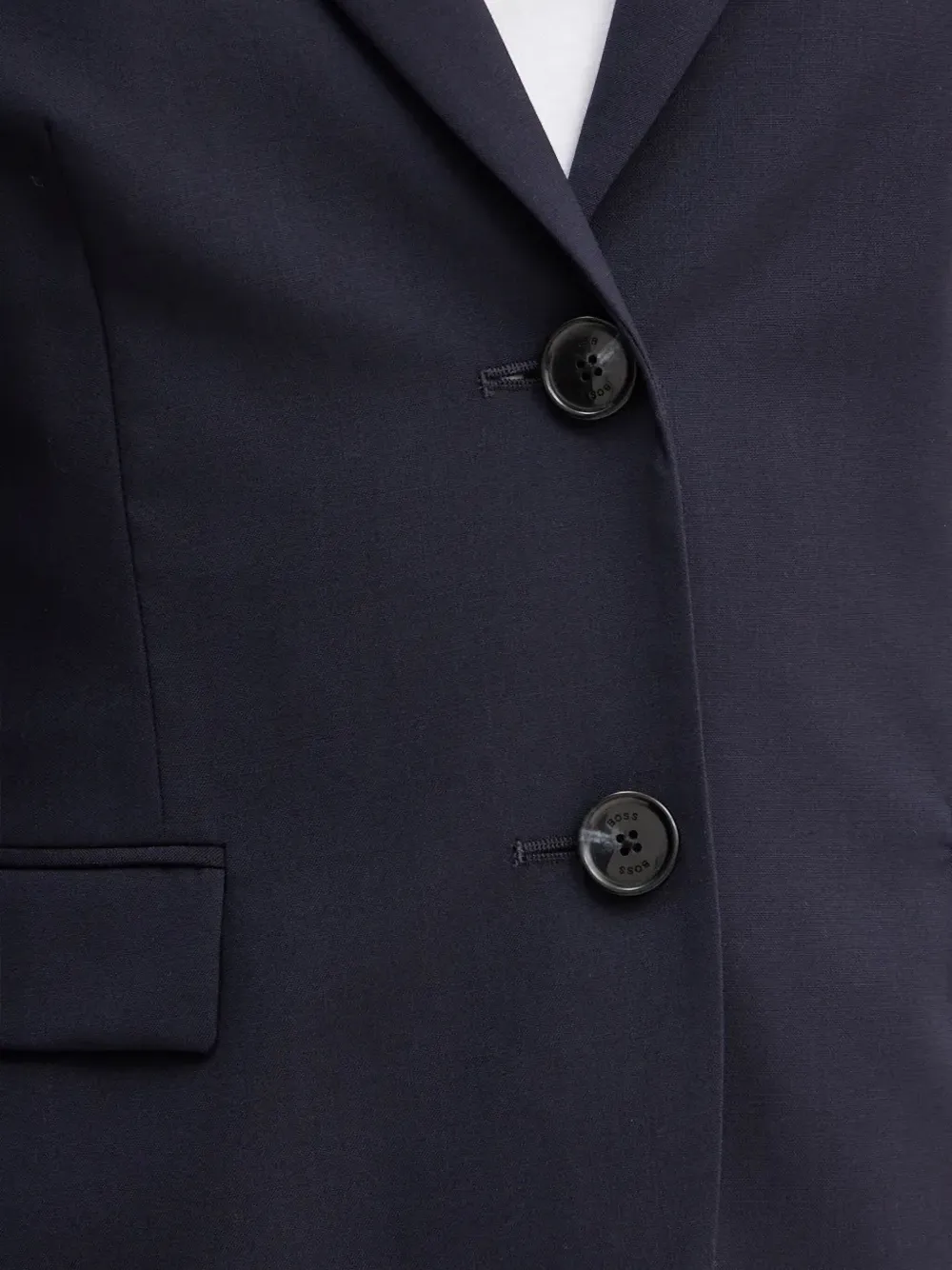 Hugo Boss Juleah Button Single-breasted Blazer In Blue
