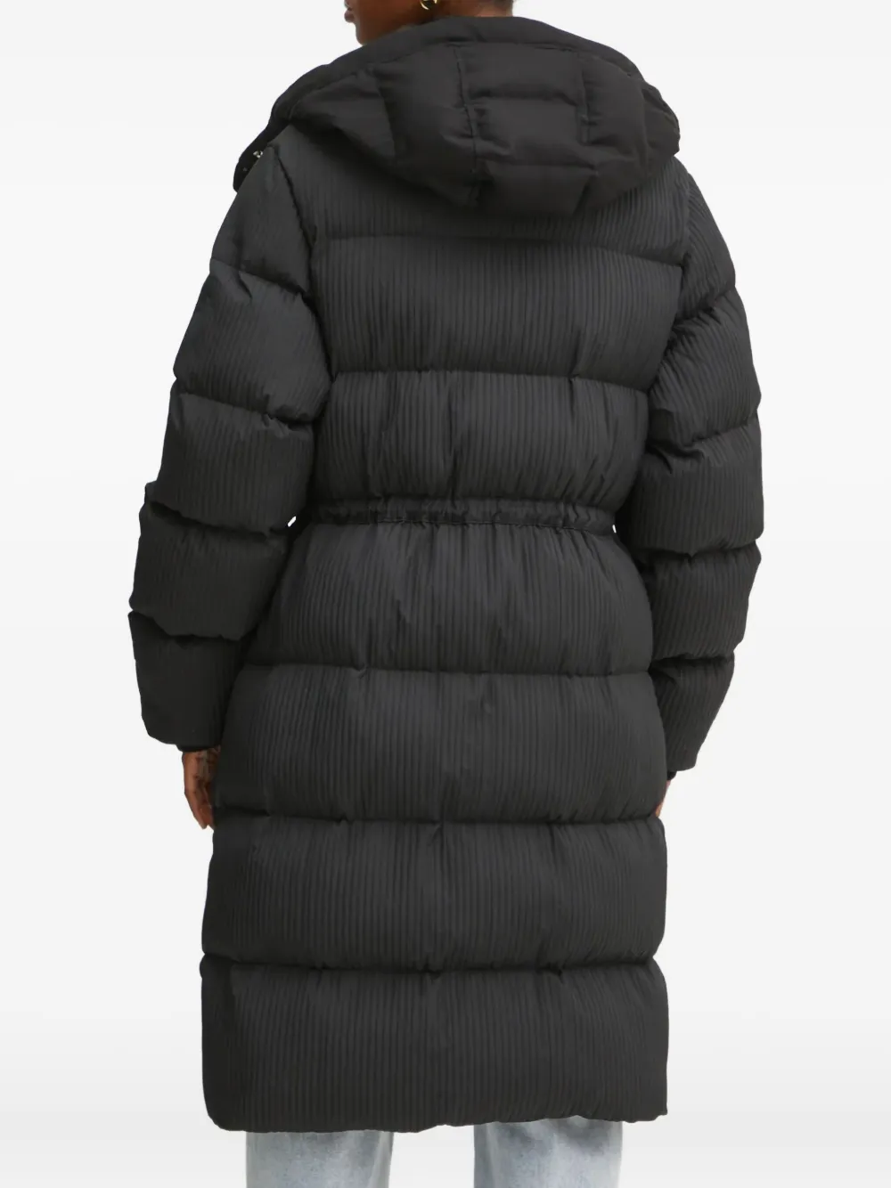 Hugo Boss Papera Hooded Coat In Black