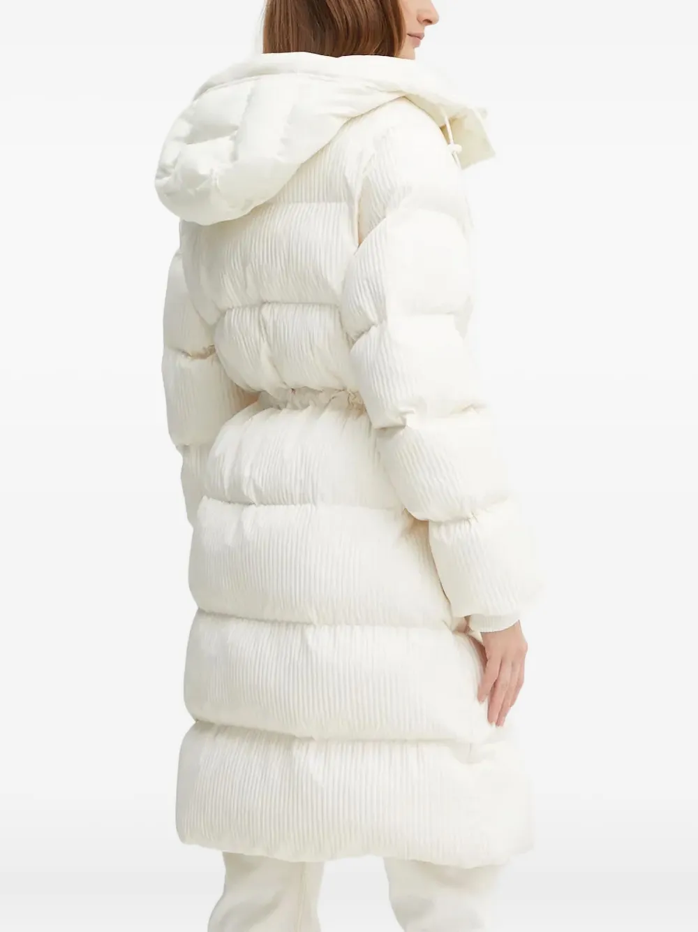 BOSS Papera jas met capuchon en trekkoord Wit