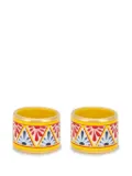 Dolce & Gabbana medium porcelain napkin rings (set of two) - Yellow