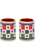 Dolce & Gabbana large porcelain napkin rings (set of two) - Red