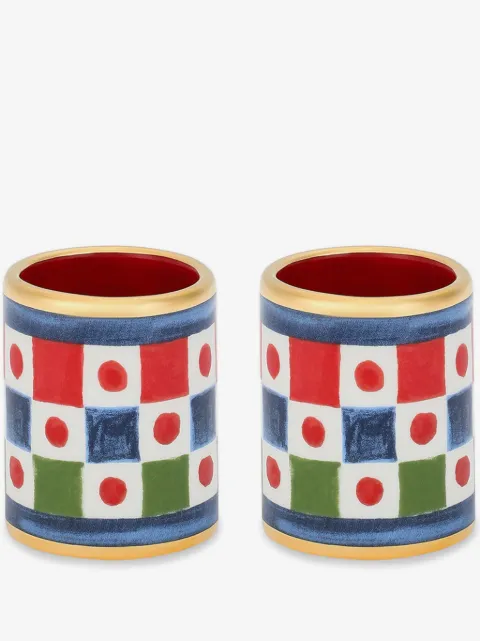 Dolce & Gabbana set de dos anillos en porcelana para servilletas grandes