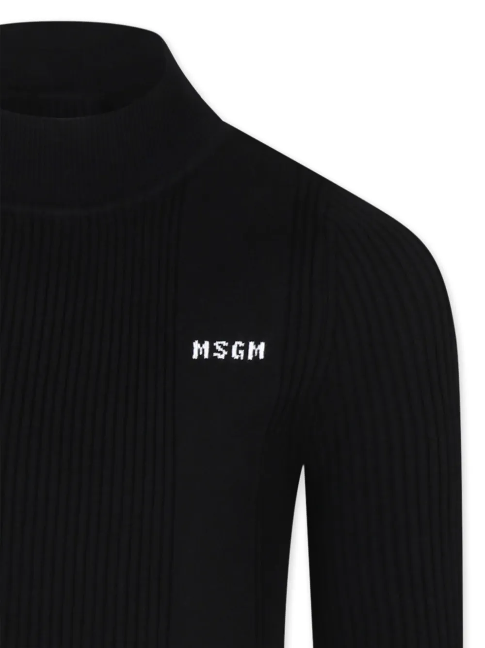 MSGM Kids Geribbelde sweater Zwart