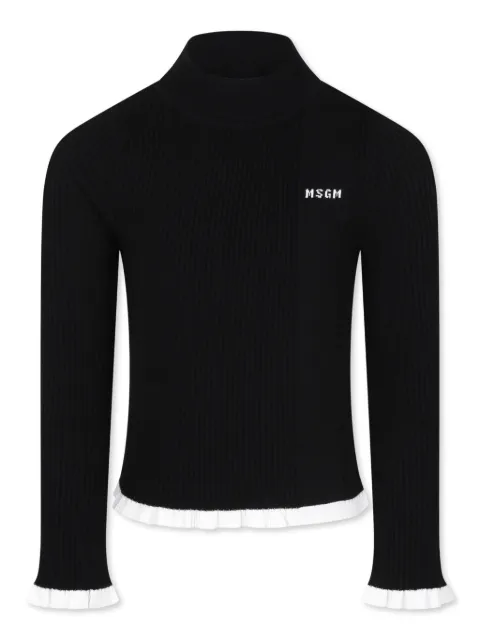MSGM Kids ribbed sweater 