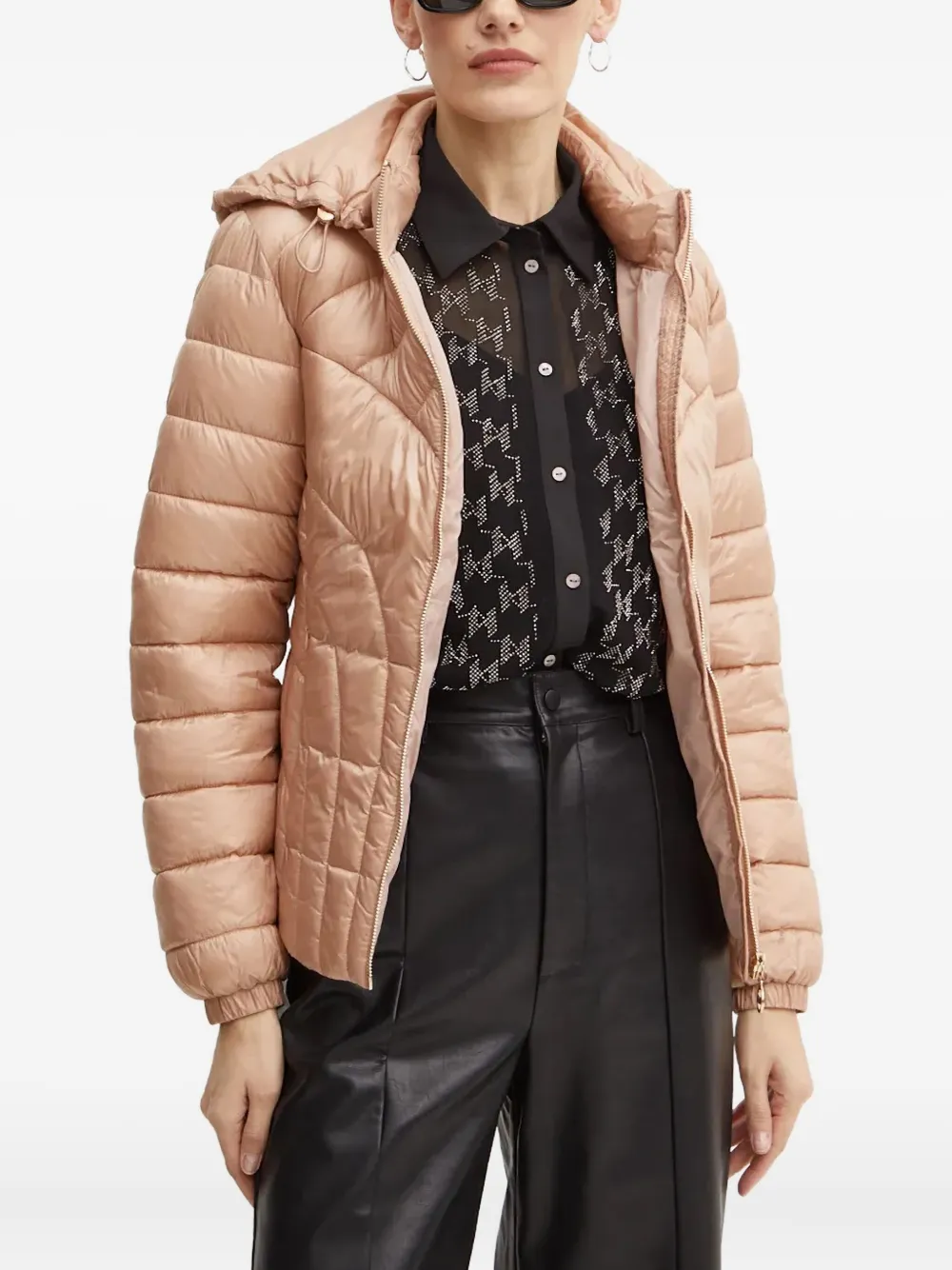Liu •jo Zip-fastening Quilted Jacket In Neutral