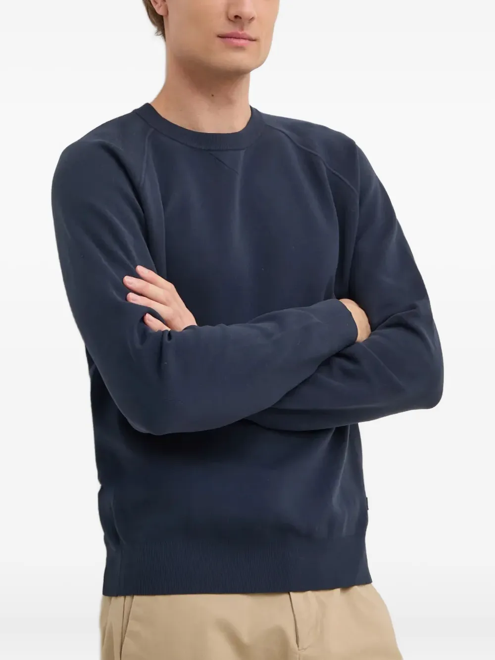 LIU JO langærmet sweater med logoplade | blå | Image 1