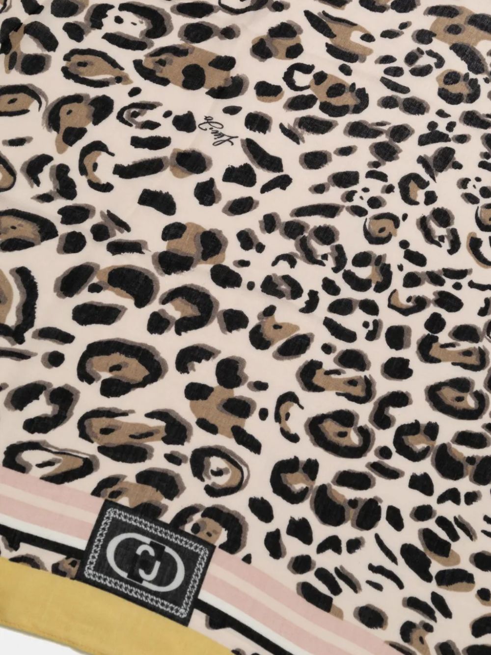 LIU JO cheetah-print scarf - Zwart