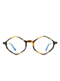 Eyepetizer Douze geometric-frame glasses - Brown