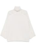 Elie Saab lace-detail sweater - White