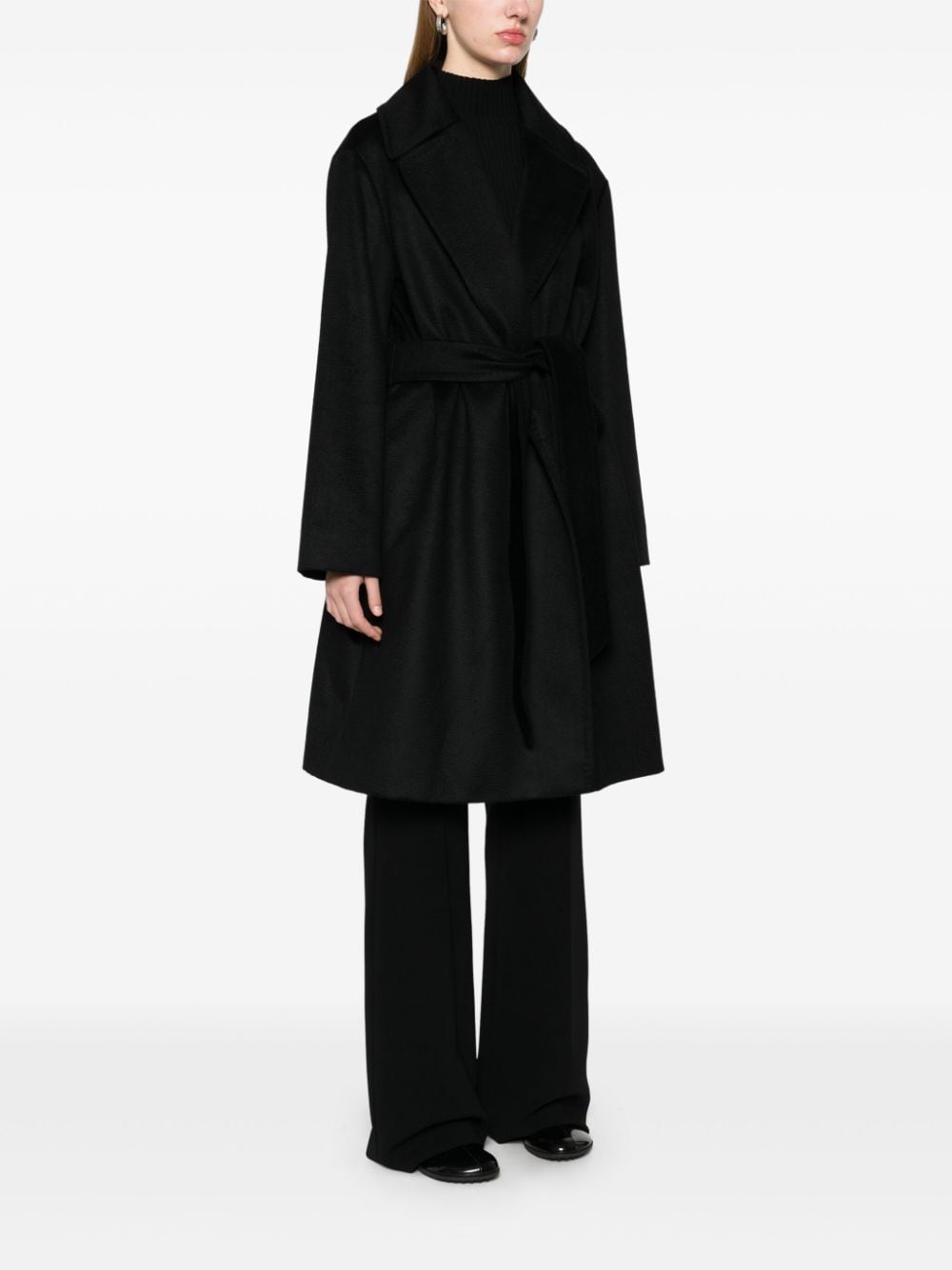 Shop Max Mara Tigre Coat In Black