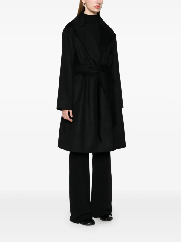 コート Max Mara SS25 Max Mara Coats Black (2511081061600 008) Max Mara Studio Bcollag women's coat in wool 2426016101600