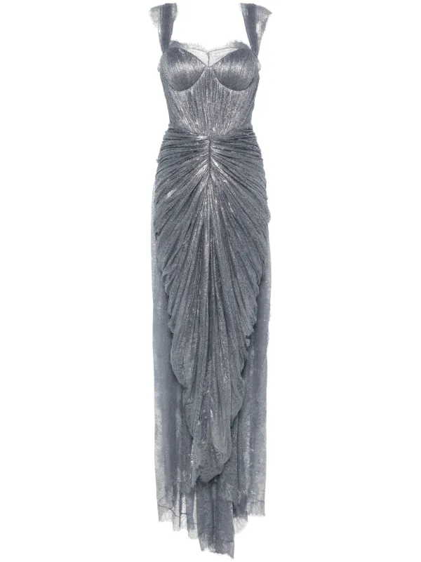 Iris Serban Hera Gown | Grey | FARFETCH Iris Serban Hera Gown | Grey | FARFETCH