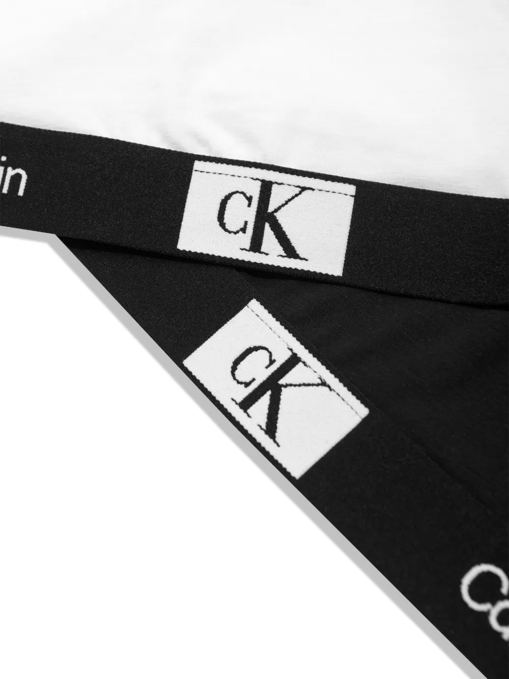 Calvin Klein Underwear Twee bralettes met logo Zwart