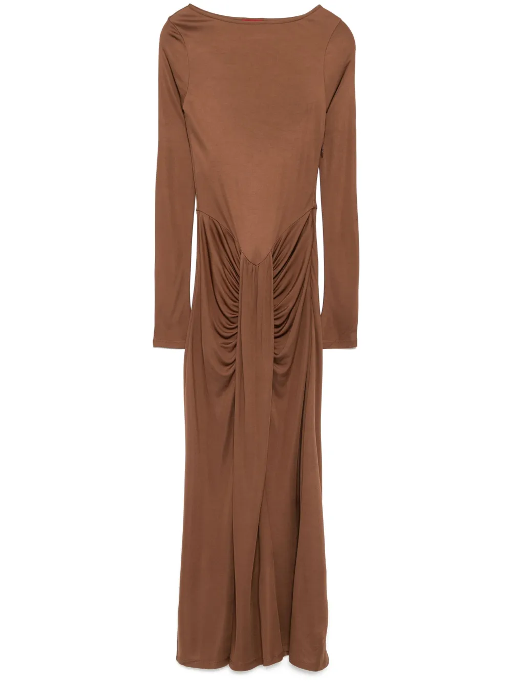 STAUD robe mi-longue à design drapé | marron | Image 1