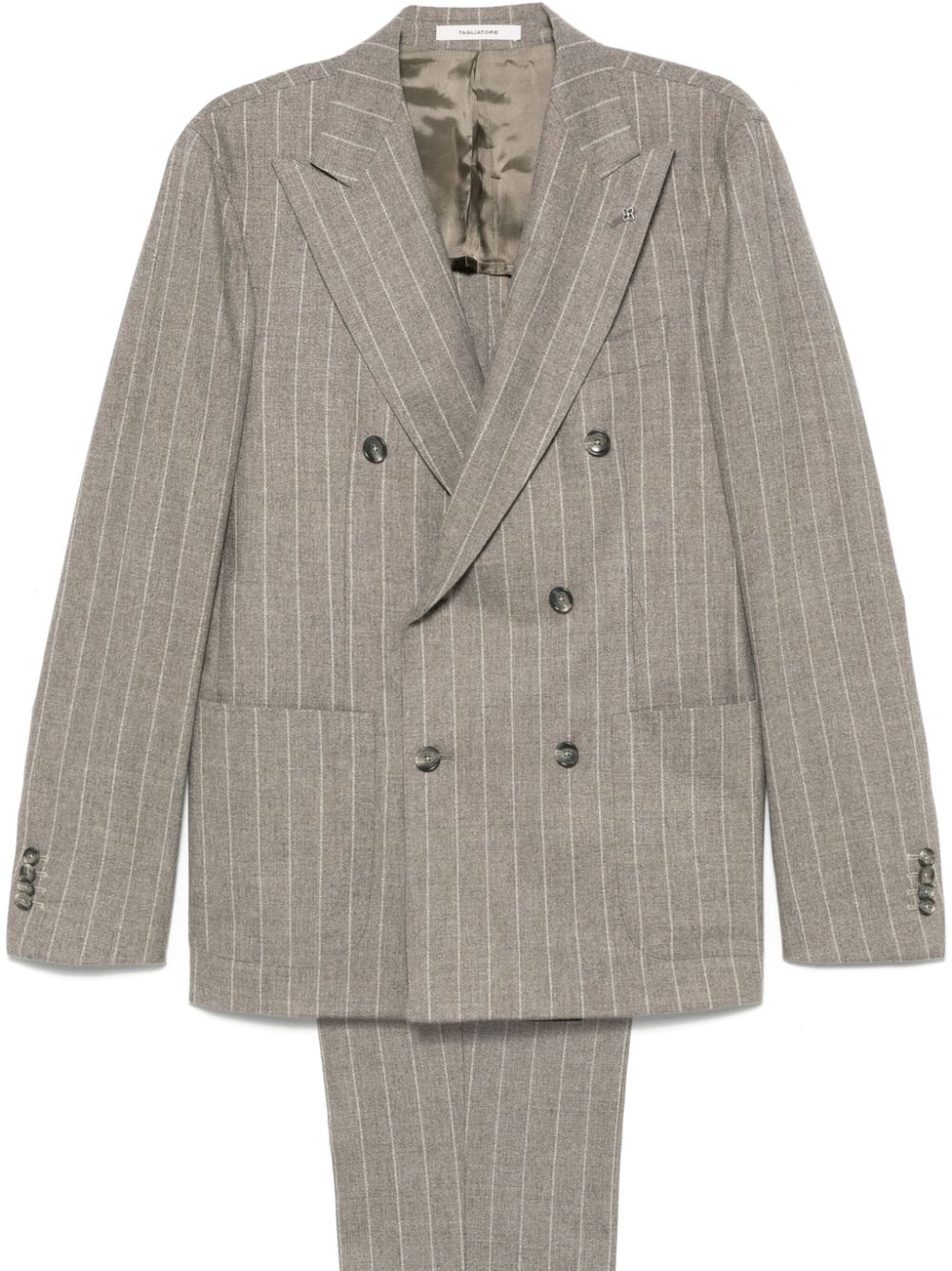 Tagliatore pinstripe suit - Neutrals