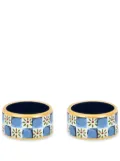 Dolce & Gabbana small porcelain napkin rings (set of two) - Blue