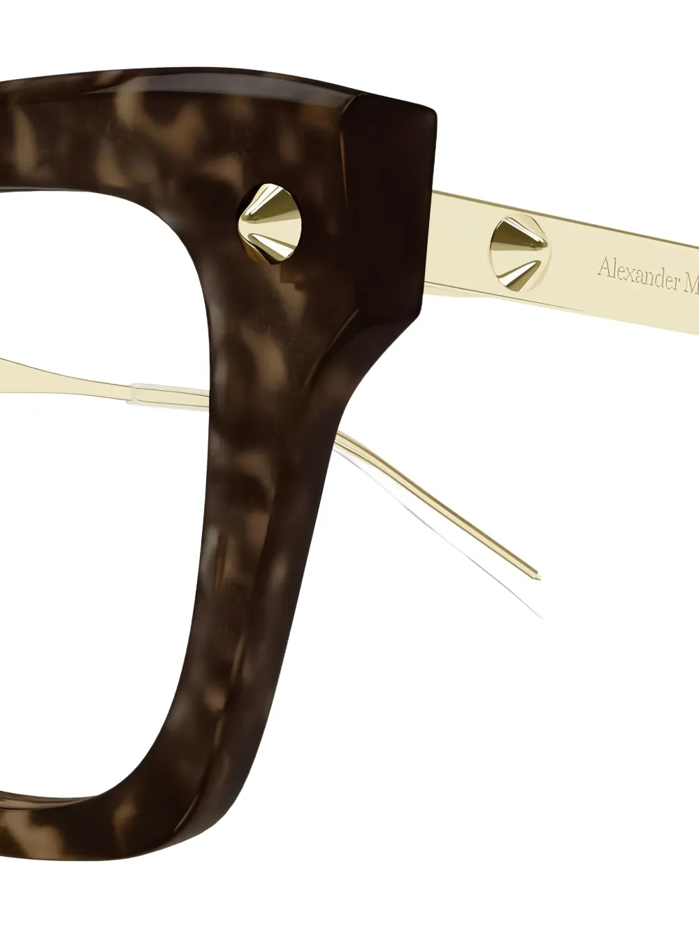 Alexander McQueen Eyewear Bril verfraaid met studs Bruin