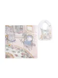 Atelier Choux French Bedroom-print bib - White