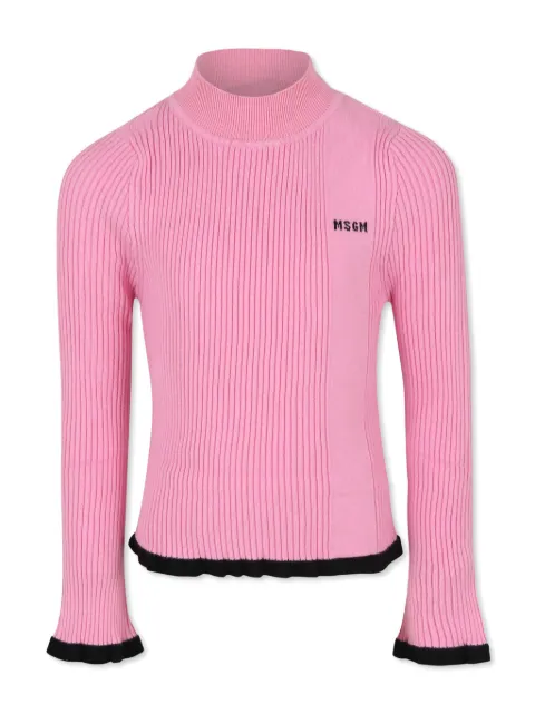 MSGM Kids ribbed sweater 