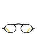 Eyepetizer round-frame acetate glasses - Black