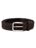 Brioni Nubuck braided belt - Brown