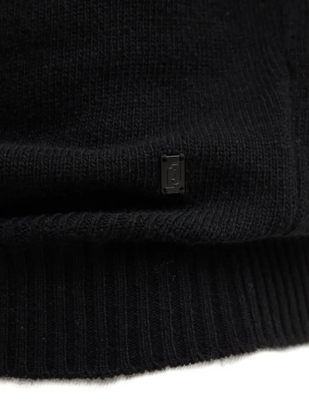 Liu •jo Roll-neck Logo-plaque Sweater In Black