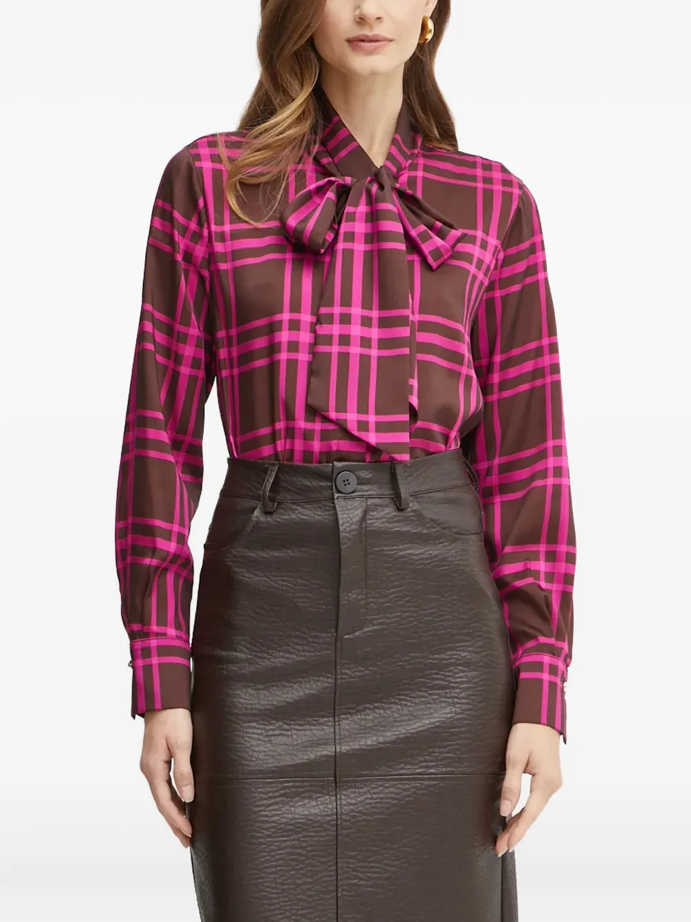 LIU JO all-over print blouse | Brown | Image 1