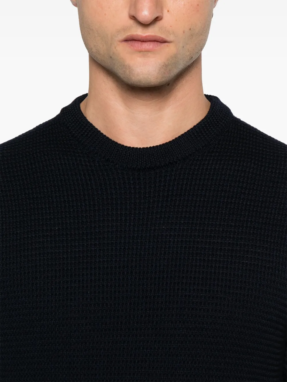 Canali Trui met wafelpatroon Blauw
